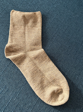 汉麻时代春秋款棉麻料男女通用中筒袜天然罗布麻吸汗透气不臭脚