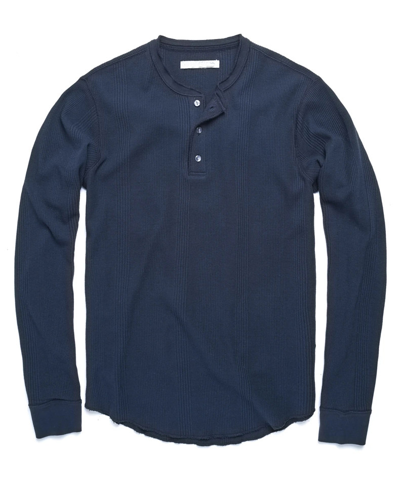 汉麻时代男士修身长袖T恤纯有机棉针织衫时尚休闲春秋内衬珍珠扣