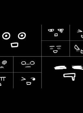 视频素材抽象涂鸦表情符号动画Emojis颜文字漫画风可爱MG108