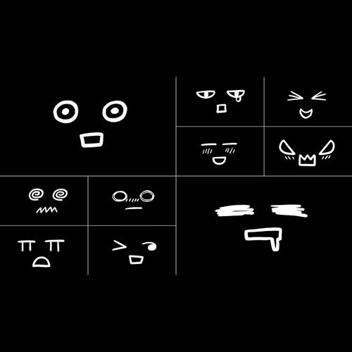 视频素材抽象涂鸦表情符号动画Emojis颜文字漫画风可爱MG108