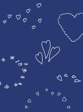 手绘线条白色爱心蝴蝶vlog短视频贴图剪辑素材源文件MG066