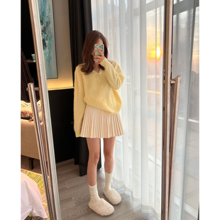 小个子高腰显瘦半身裙女2025冬季新款气质百搭短款百褶裙a字短裙