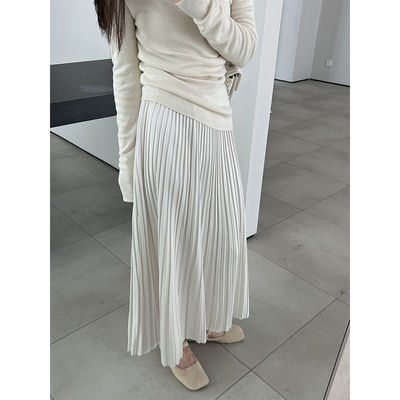 小个子白色半身裙女秋