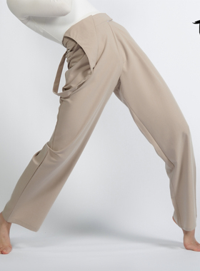 涂一TF0101现代舞蹈练功裤男女款黑色显瘦宽松直筒裤设计感演出服