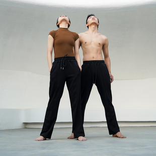 黑色男女同款 直筒宽松运动长裤 艺考生 现代舞蹈练功裤 涂一TT2205款