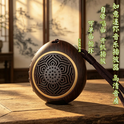 【开机播放自带唱曲】24小时循环播随身听高清 播放器插卡音乐盒