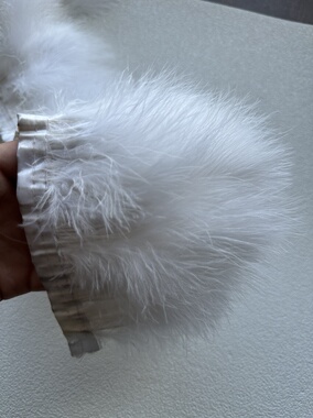 DIY羽毛 羽毛裙边 全绒火鸡毛羽毛布边布条布带 服装辅料