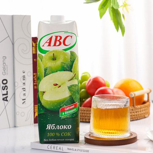 俄罗斯进口ABC苹果汁瓶装果汁