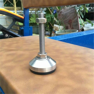 实心重型地脚螺丝带胶防滑脚杯 定向固定型可调节支撑脚M12M16M20