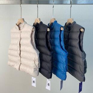 90%鹅绒无袖羽绒服马甲内胆女宽松立领百搭外套保暖防风秋冬