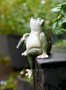 创意青蛙摆件动物雕塑花园阳台