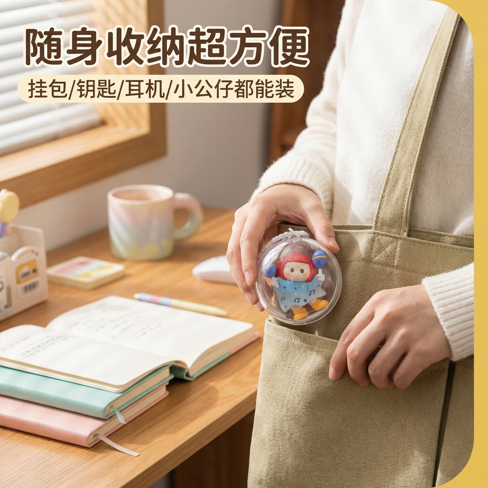 【买一送一，到手两个】YOYO酱娃包（送毛球+硅胶绳+铃铛+小花）