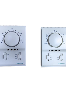 ELSONIC亿林 AC801B1730中央空调盘管风机温度控制器冷暖三速开关