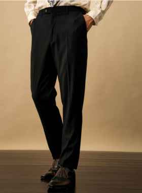 SOARIN英伦风复古免烫抗皱西装裤男 商务休闲修身小脚锥形长裤子