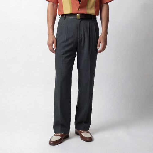 SOARIN英伦复古垂感阔腿九分裤 夏季商务休闲轻薄透气西装裤男