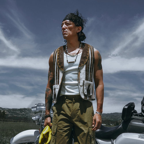 SOARIN美式复古西部风刺绣马甲男 Vintage民族风青果领马夹背心