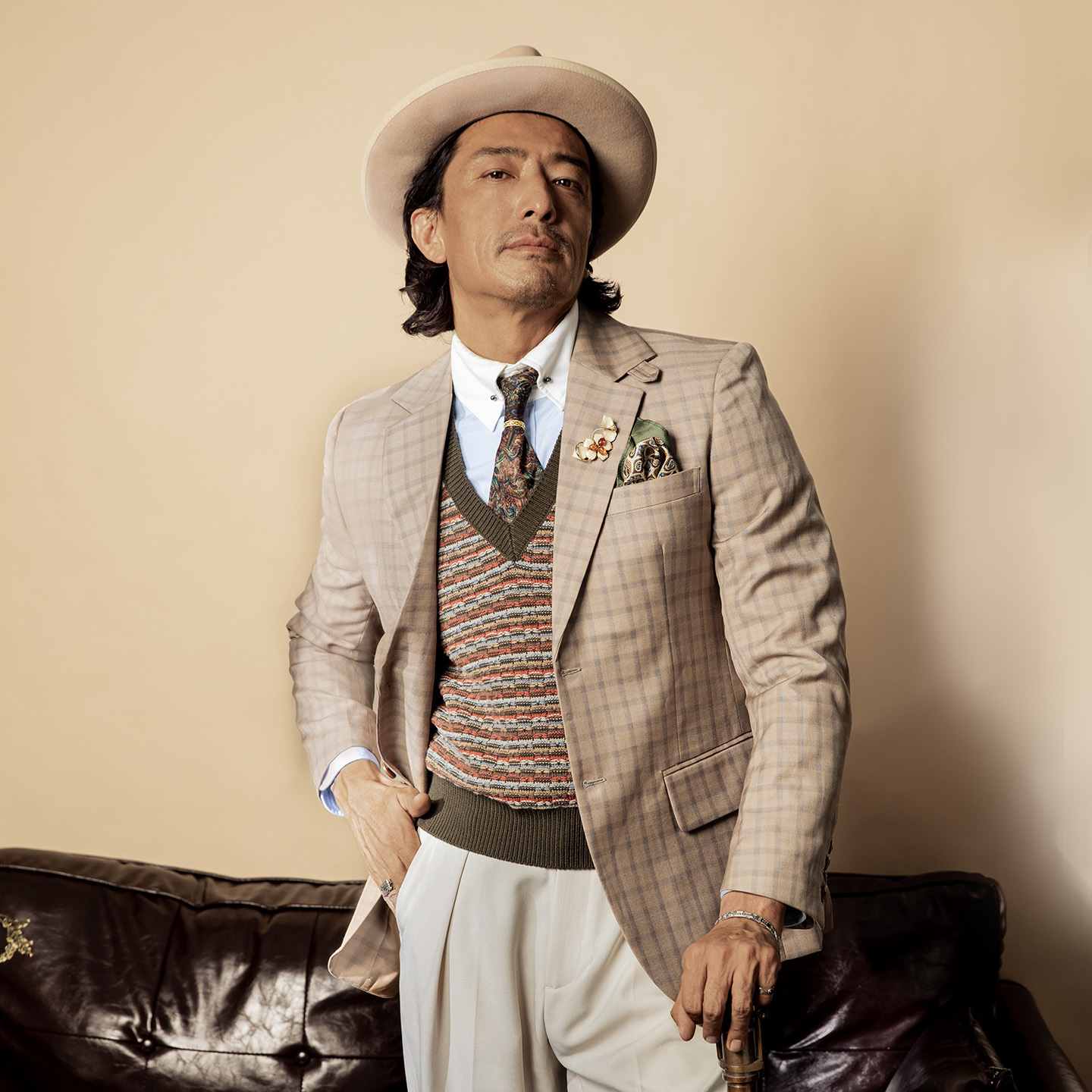 SOARIN复古英式格子西装外套男 常青藤学院风商务休闲修身单西服