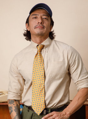 SOARIN【牛津纺】英伦复古扣领西装衬衫男高级感简约休闲长袖衬衣