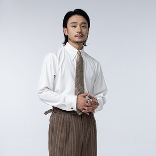 衬衫 长尖领长袖 男高级感商务正装 白色法式 衬衣 SOARIN意式 西装 绅装