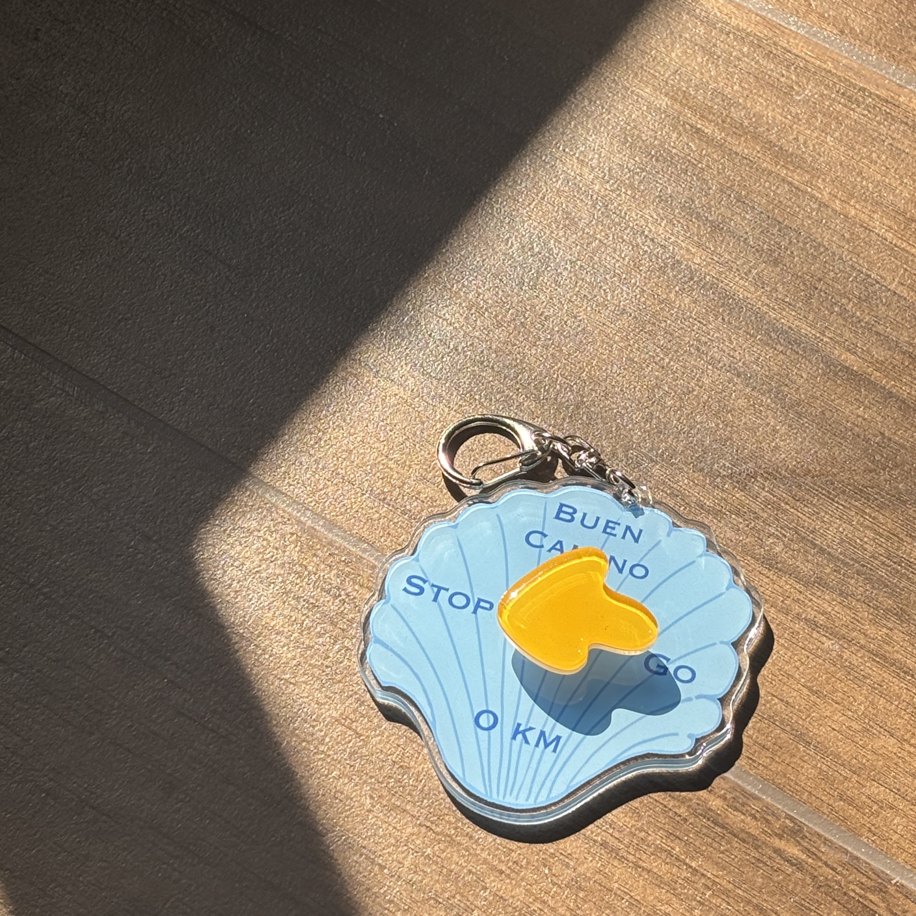 【原创】西班牙朝圣之路可爱贝壳亚克力钥匙扣 徒步旅行纪念品