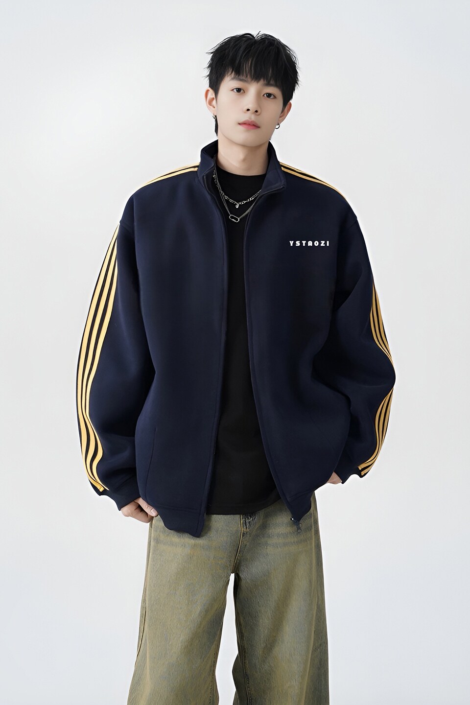 2025开衫卫衣420克华棉A336-2-V823V-特P75（60%棉40%聚酯纤维）,男装卫衣,电商A336-2
