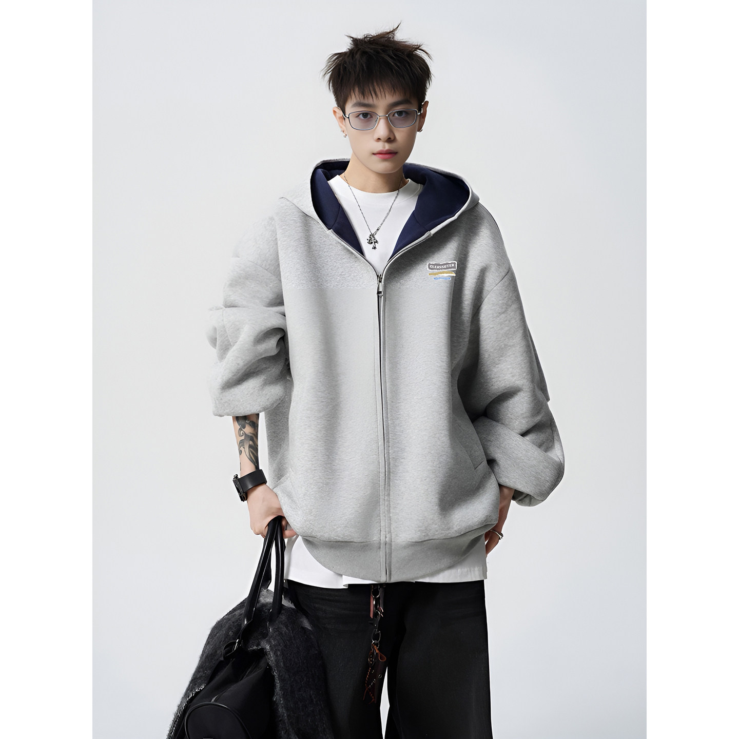 2025开衫卫衣A336-2-V885V-特P48---加绒-V885VJR-特P58,男装卫衣,电商A336-2
