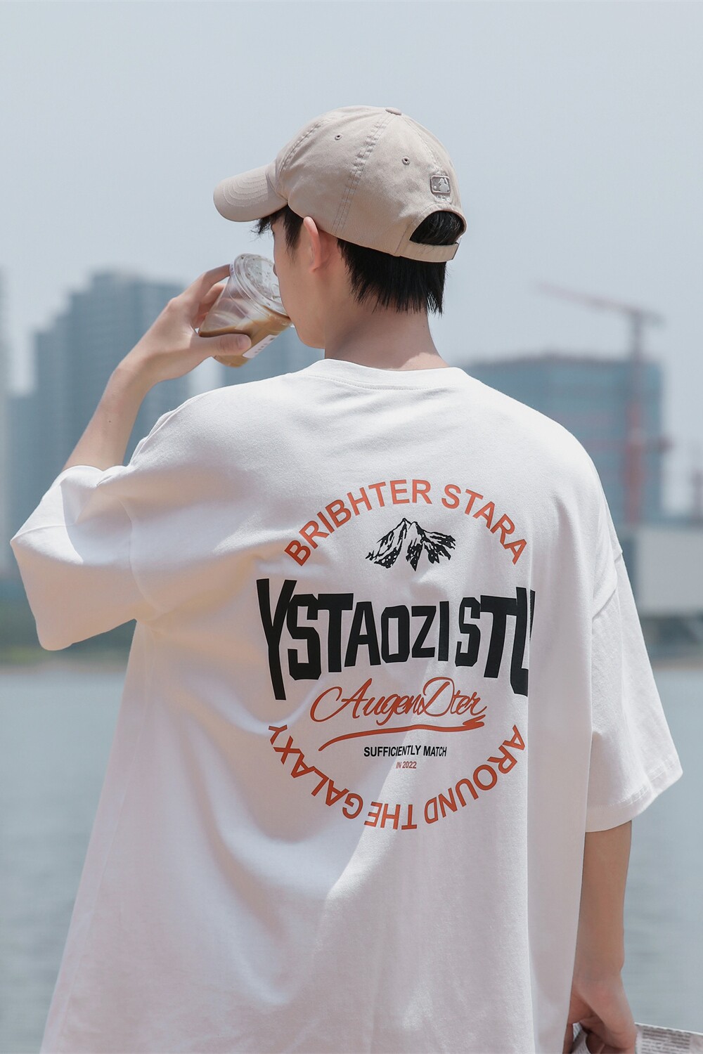 2023夏季新款圆领印花宽松半袖短袖T恤A336-RT080-P38-限价49,男装T恤,电商A336