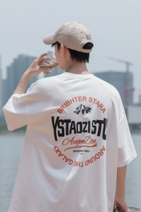 2023夏季新款圆领印花宽松半袖短袖T恤 A336-RT080-P38-限价49图片