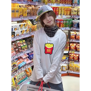 2025秋季新款长袖T恤A336-2-V852V-P38-限价48（纯棉）,咖色西服女搭配什么鞋图片