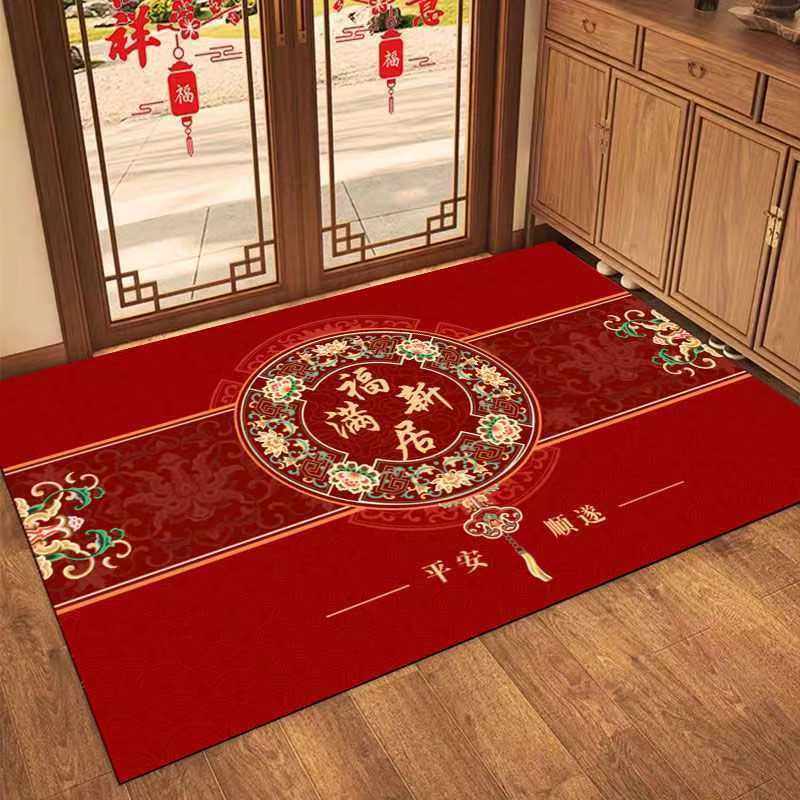 硅藻泥红色地垫入户门垫乔迁新居喜庆大门口脚垫进门速干吸水防滑,居家布艺,入户地垫,淘宝优惠券,粉丝福利购,淘宝优惠卷