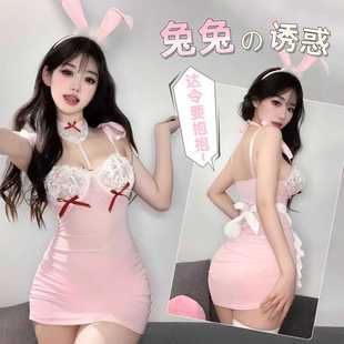 大码性感内衣制服禁欲系兔女郎cos服情侣战袍纯欲大尺度趣味睡衣