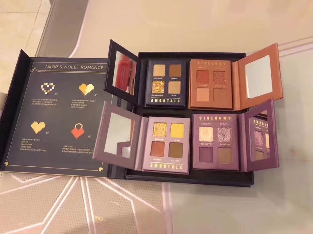 尔木萄眼影盘大地色ins超火珠光奶茶色小巧便携四 16色彩妆盘套盒