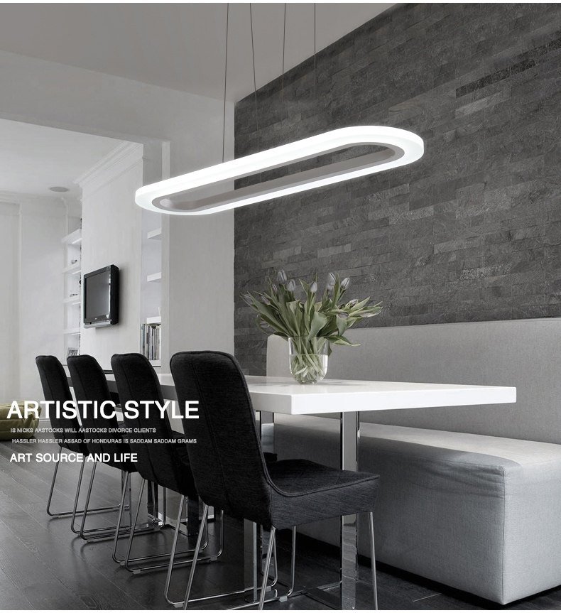 led新款轻奢椭圆形简约吊灯客厅亚克力个性餐厅办公室咖啡厅灯具,家装灯饰光源,吊灯,淘宝优惠券,粉丝福利购,淘宝优惠卷