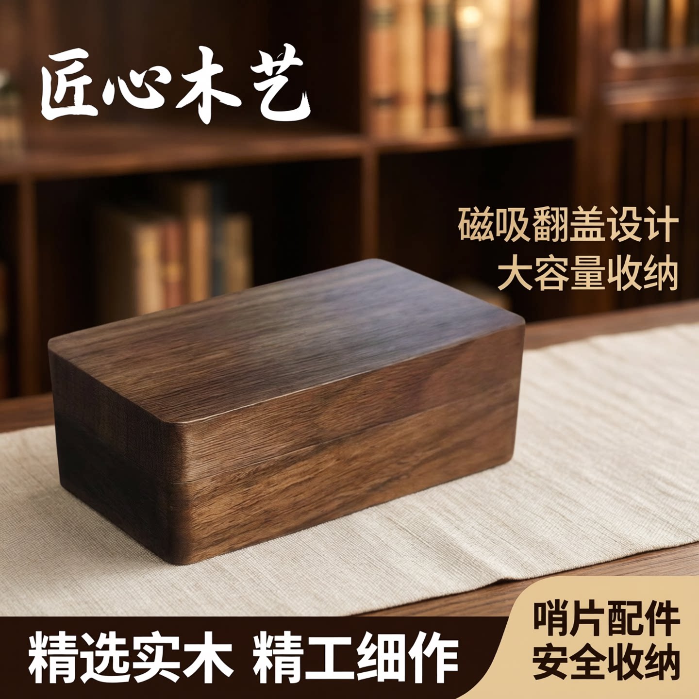 唢呐哨片盒配件收纳盒高档磁吸锁呐哨盒翻盖款管子哨片盒大容量图片