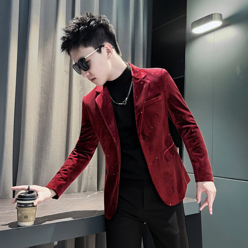 高级感西服男款今年流行外套痞帅