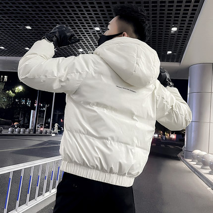 冬季连帽羽绒服男款痞帅潮流棉衣2025新款爆款男士棉服带帽子外套