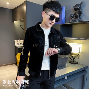 秋冬款高级感夹克男士皮衣潮流上衣2024新款修身潮牌痞帅炸街外套