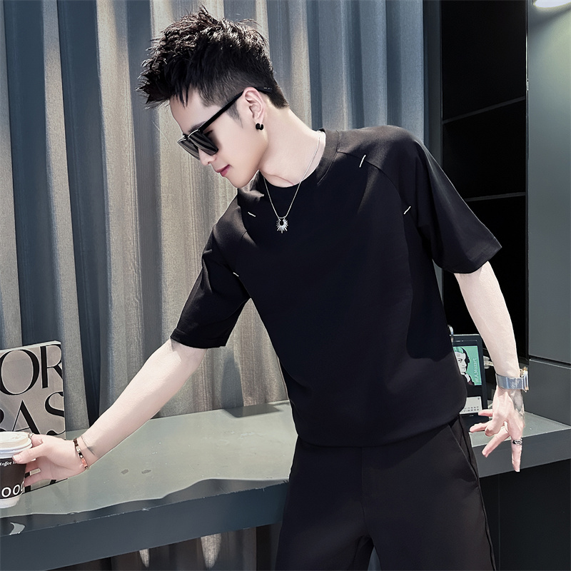 夏季短袖t恤男百搭潮流帅气体恤