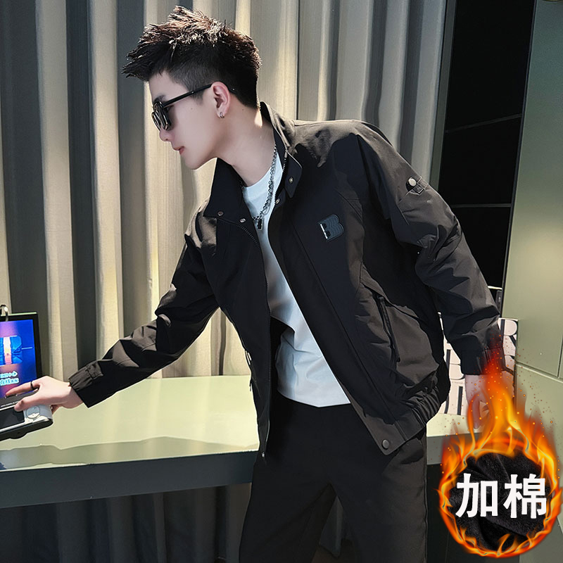 加棉加厚夹克男装今年流行上衣