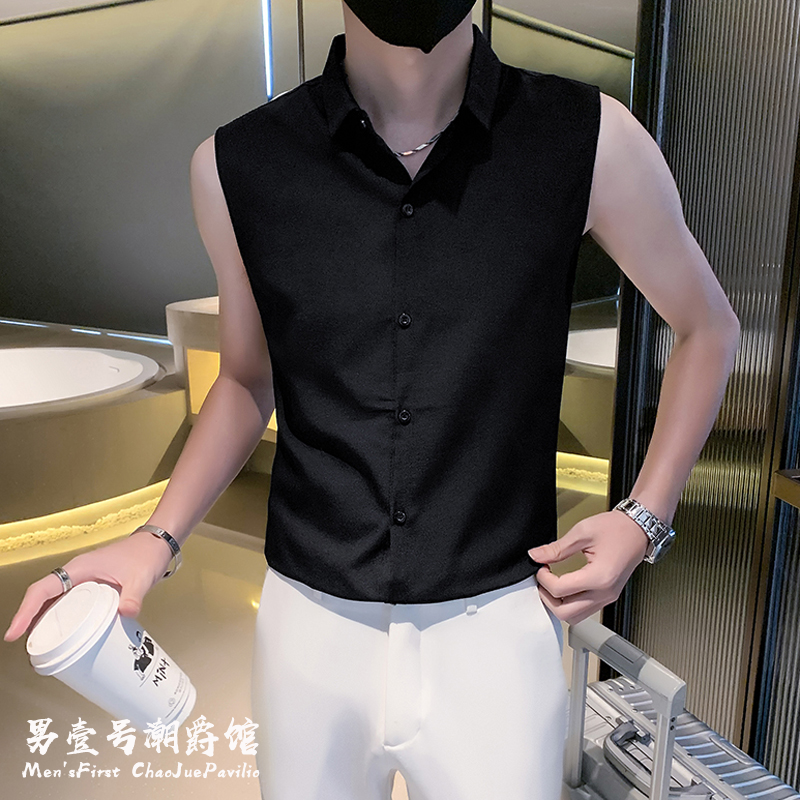 夏季痞帅衬衫男装修身高级感上衣