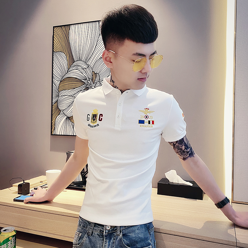 痞帅休闲短袖POLO衫潮牌百搭夏季