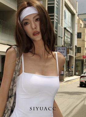 网红同款美式白色运动发带时尚百搭束发带简约弹力头带头饰发饰女