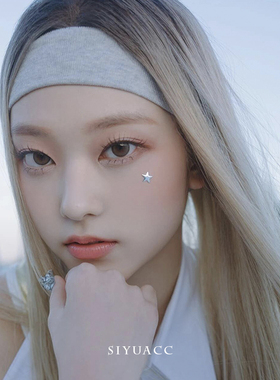 haerin姜海粼小猫同款灰色发带美式健身束发带发绳运动弹力头带女