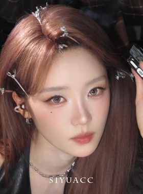 张月同款银色刘海夹发夹侧边夹女