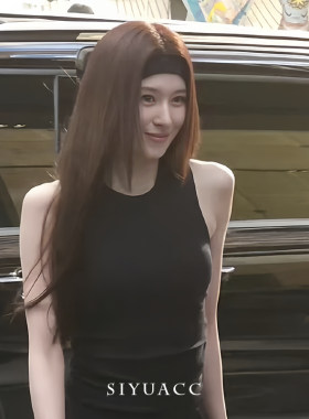 sana同款黑色运动发带美式束发带