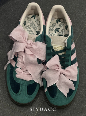 可爱粉色丝带鞋带2025新款小众百搭运动鞋鞋绳蝴蝶结鞋扣鞋饰女