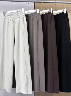 枫叶国同款softstreme罗纹瑜伽运动高腰直筒裤显瘦遮肉一条过冬