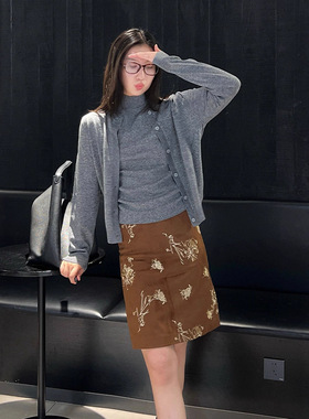 新款女装纯色圆领针织打底衫宽松内搭外穿2025秋季女休闲开衫