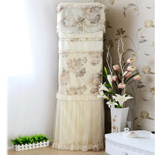 布艺蕾丝全包方形柜机罩