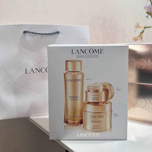 正品兰蔻菁纯三件套装精粹水150ml+焕亮眼霜20ml+轻盈面霜60ml - 封面